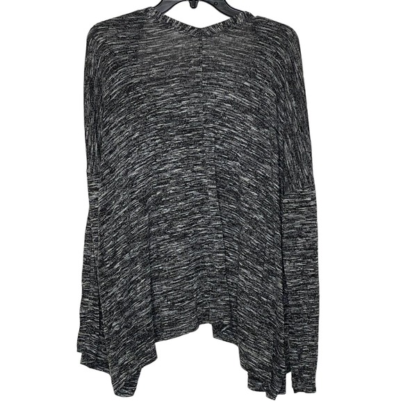 Gap Open Cardigan Sweater‎ Size Large Black White Heather 3/4 Sleeve Stretch - Picture 8 of 8